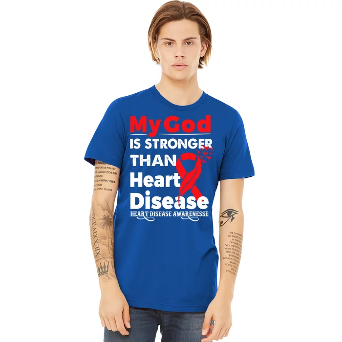 I Wear Red To Fight Heart Disease Awareness Month Gift Premium T-Shirt