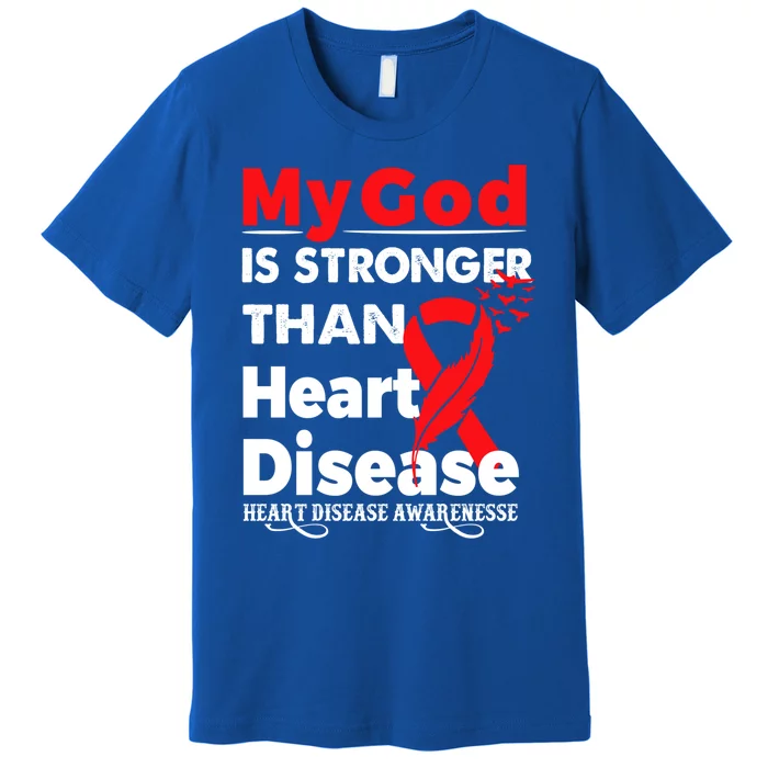 I Wear Red To Fight Heart Disease Awareness Month Gift Premium T-Shirt