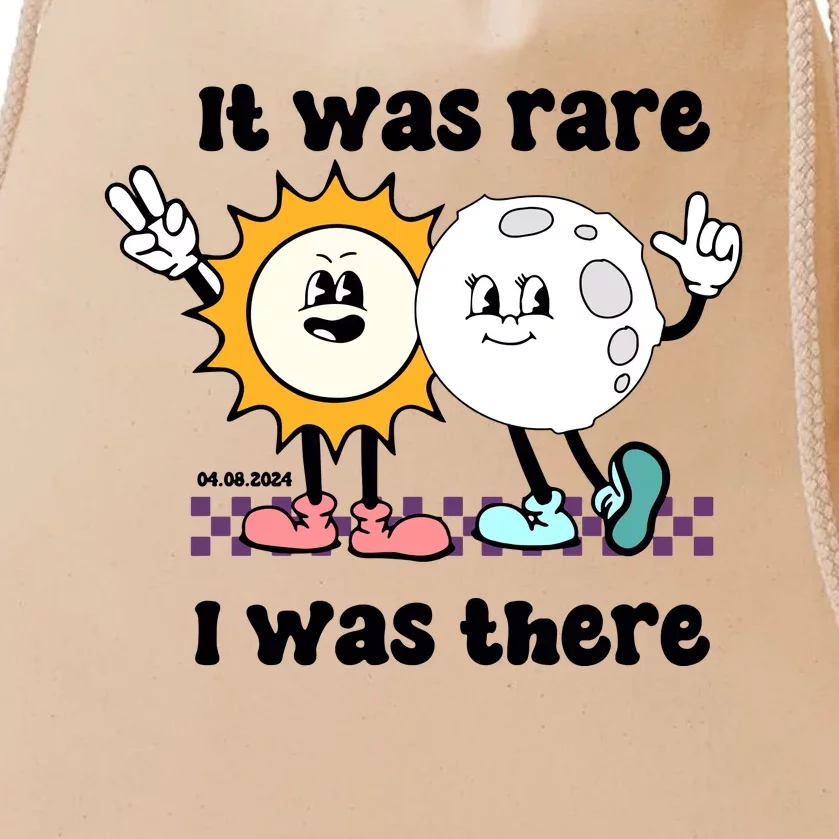 It Was Rare I Was There Solar Eclipse Drawstring Bag