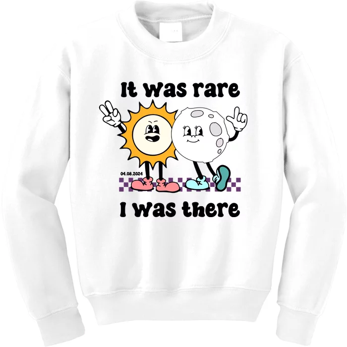 It Was Rare I Was There Solar Eclipse Kids Sweatshirt