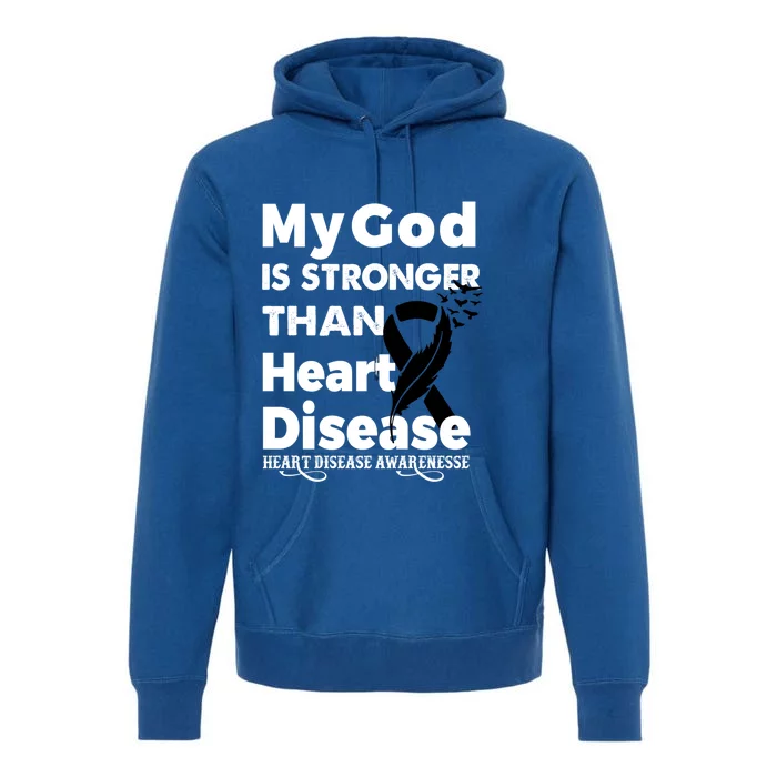 I Wear Red To Fight Heart Disease Awareness Month Cool Gift Premium Hoodie