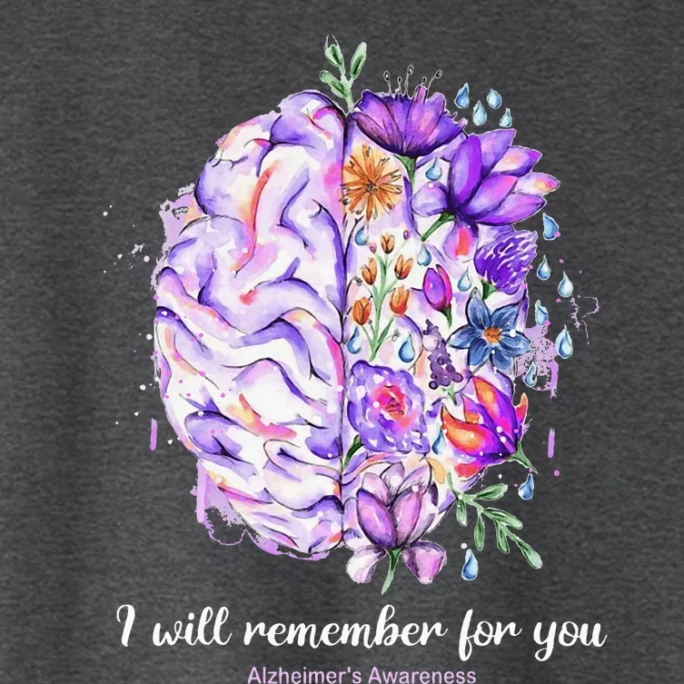 I Will Remember For You Brain AlzheimerS Awareness Women's Crop Top Tee