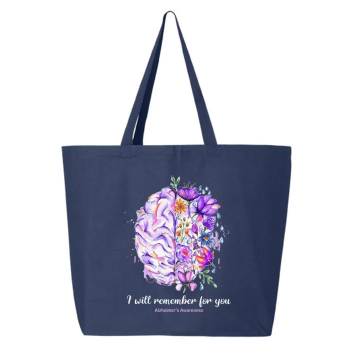 I Will Remember For You Brain AlzheimerS Awareness 25L Jumbo Tote