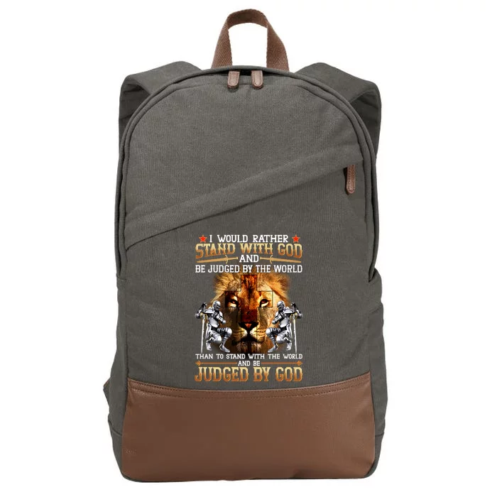 I Would Rather Stand With God Cotton Canvas Backpack