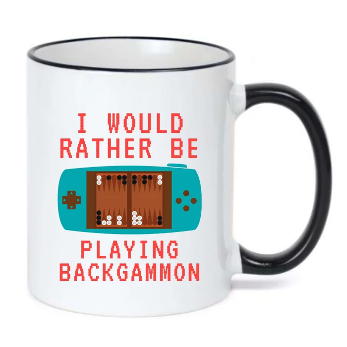 I Would Rather Be Playing Backgammon Black Color Changing Mug