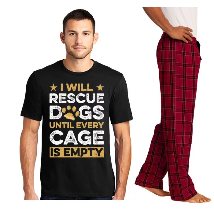 I Will Rescue Dogs Until Every Cage Is Empty Animal Pajama Set