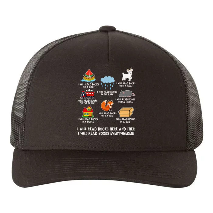 I Will Read Books On A Boat And Everywhere Library Yupoong Adult 5-Panel Trucker Hat