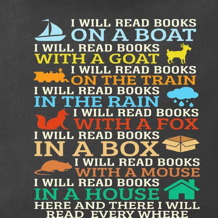 I Will Read Books On A Boat & Everywhere Reading Gifts Zip Tote Bag