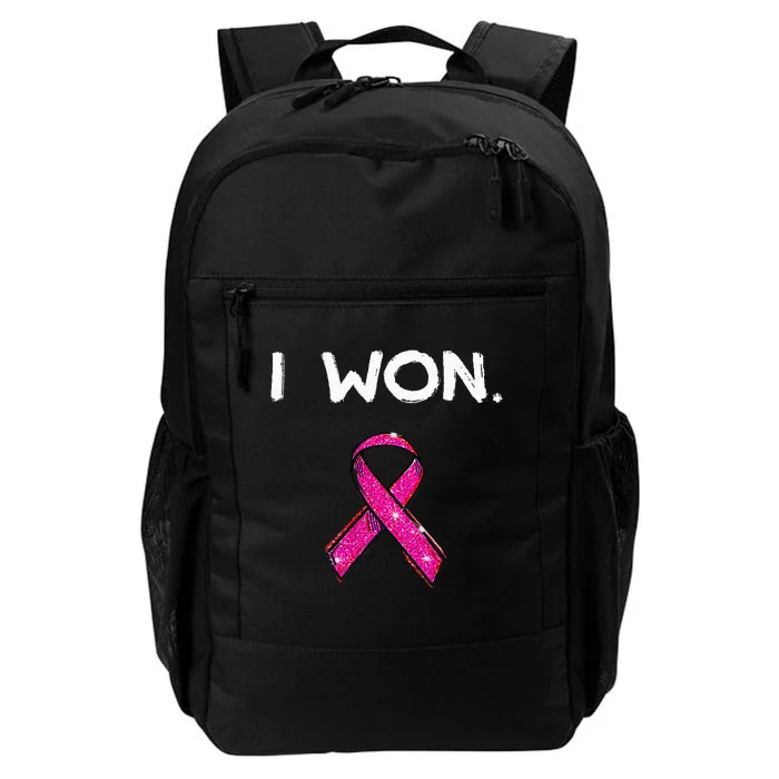 I Won Survivors Breast Cancer Awareness Daily Commute Backpack