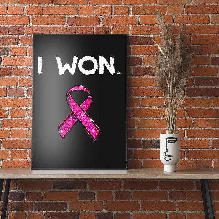 I Won Survivors Breast Cancer Awareness Poster