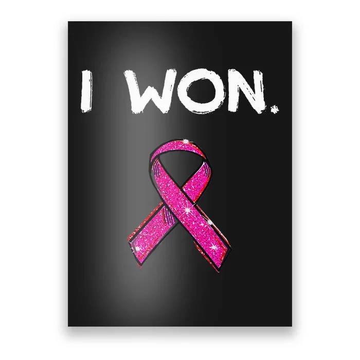 I Won Survivors Breast Cancer Awareness Poster