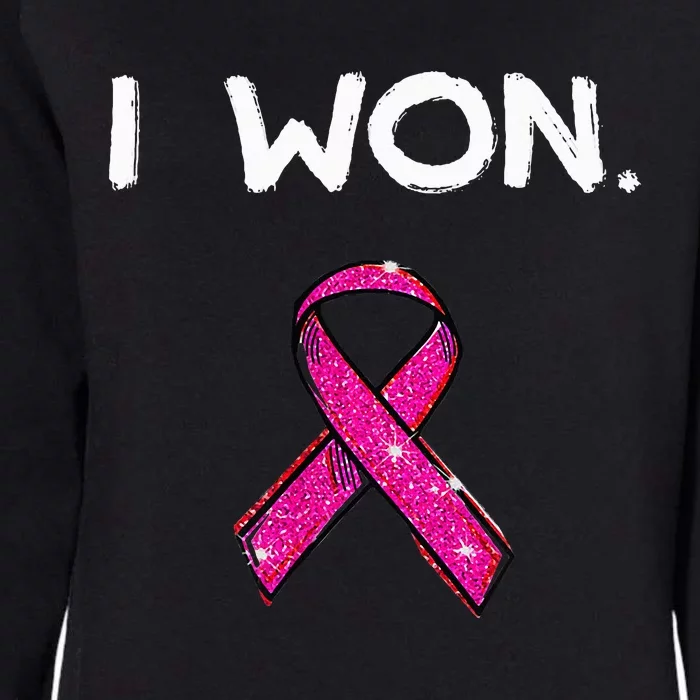 I Won Survivors Breast Cancer Awareness Womens California Wash Sweatshirt