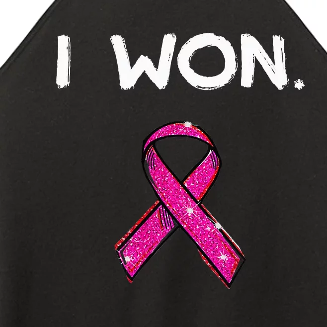 I Won Survivors Breast Cancer Awareness Women’s Perfect Tri Rocker Tank