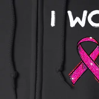 I Won Survivors Breast Cancer Awareness Full Zip Hoodie