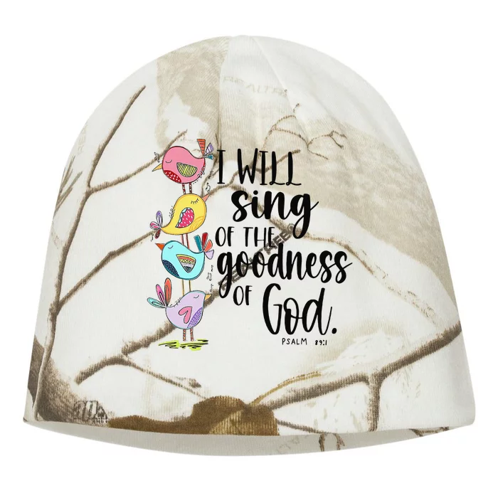 I Will Sing Of The Goodness Of God Kati - Camo Knit Beanie