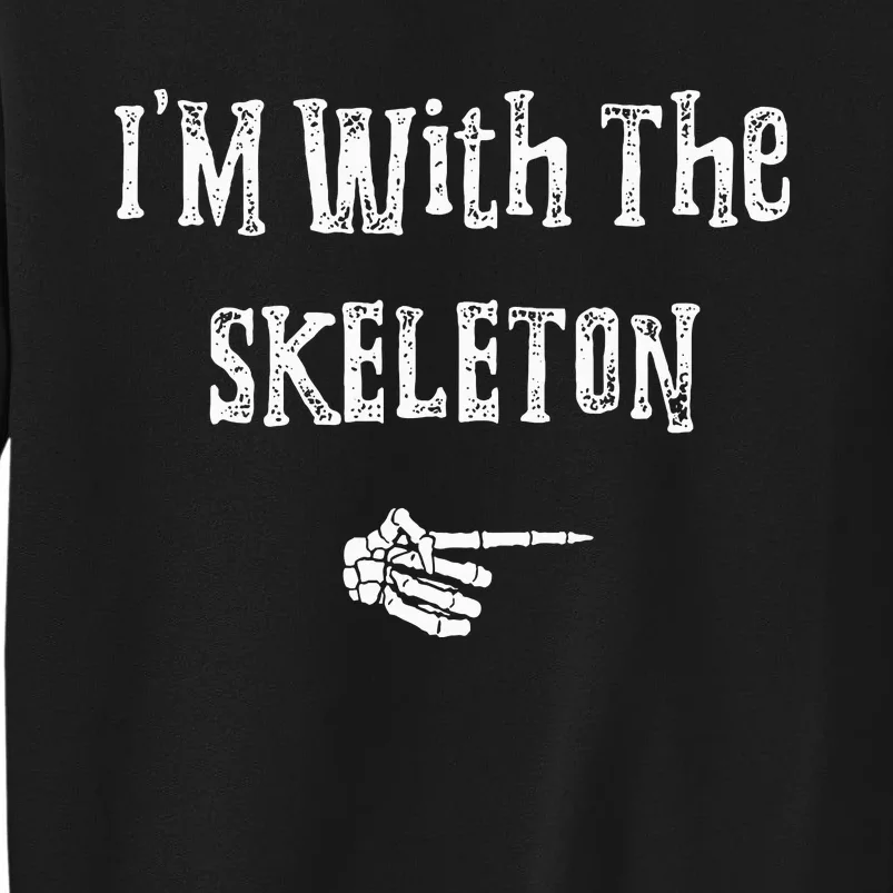 Im With Skeleton Halloween Costume Funny Couples Matching Sweatshirt