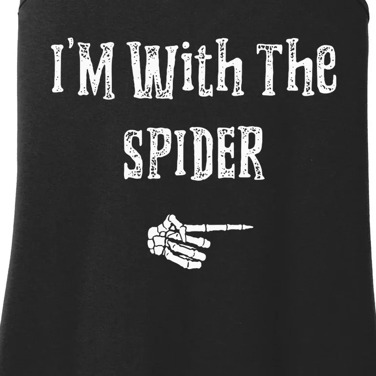 IM With Spider Halloween Costume Funny Couples Matching Ladies Essential Tank