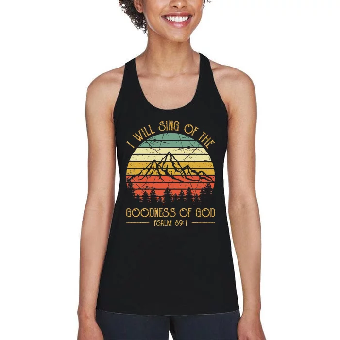 I Will Sing Of The Goodness Of God Christian Women's Racerback Tank