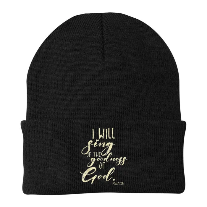 I Will Sing Of The Goodness Of God Jesus Christian Faith Knit Cap Winter Beanie