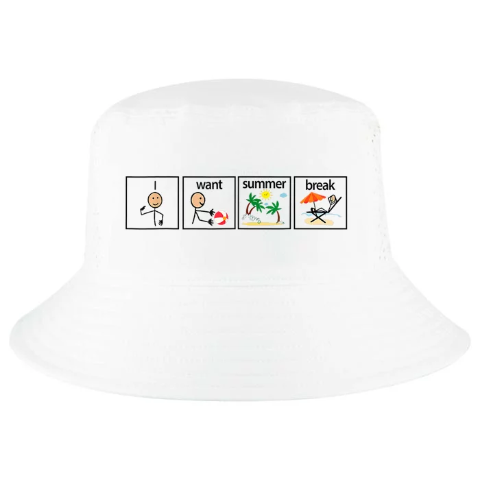 I Want Summer Break Teacher Last Day Of School Vacation Cool Comfort Performance Bucket Hat