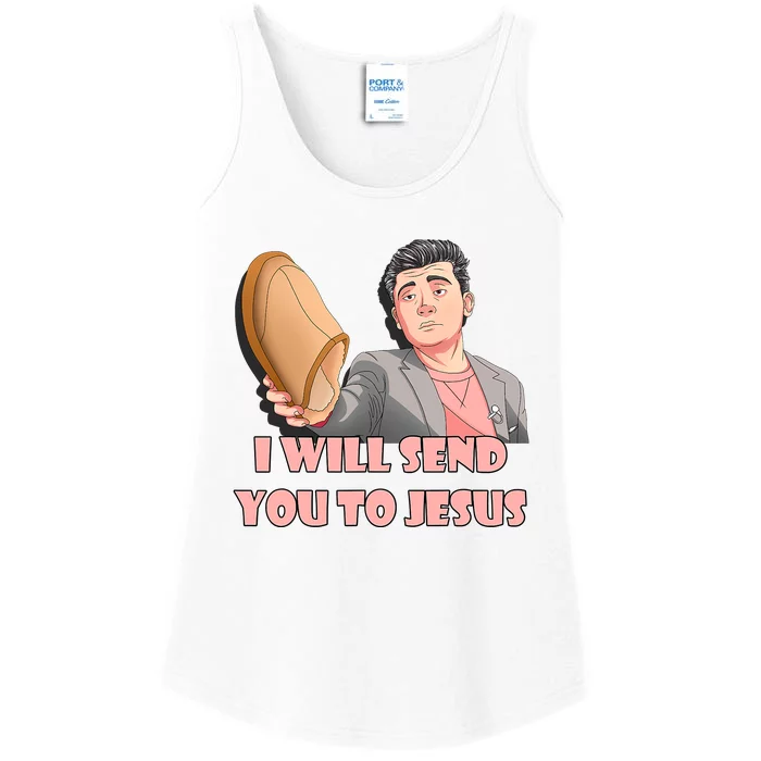 I Will Send You To Jesus Funny Asian Guy Asian Stereotypes Ladies Essential Tank