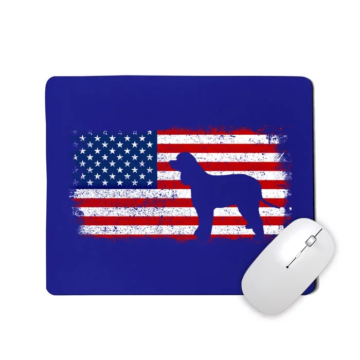 Irish Water Spaniel Patriotic Gift American Flag Vintage Gift Mousepad