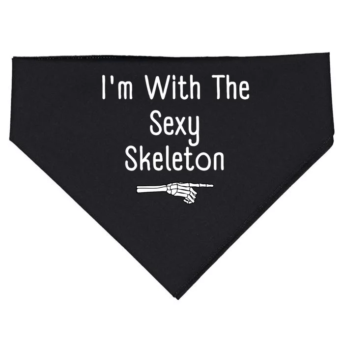 IM With Sexy Skeleton Halloween Costume Funny Last Minute USA-Made Doggie Bandana