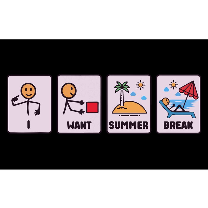 I Want Summer Break Bumper Sticker