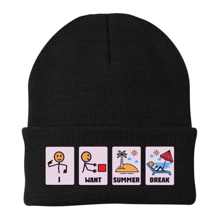 I Want Summer Break Knit Cap Winter Beanie