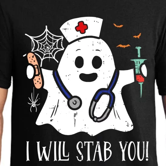 I Will Stab You Ghost Nurse Funny Halloween Item Gift Pajama Set