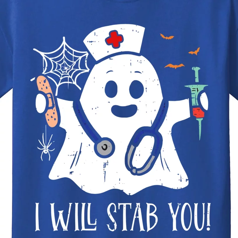 I Will Stab You Ghost Nurse Funny Halloween Item Gift Kids T-Shirt