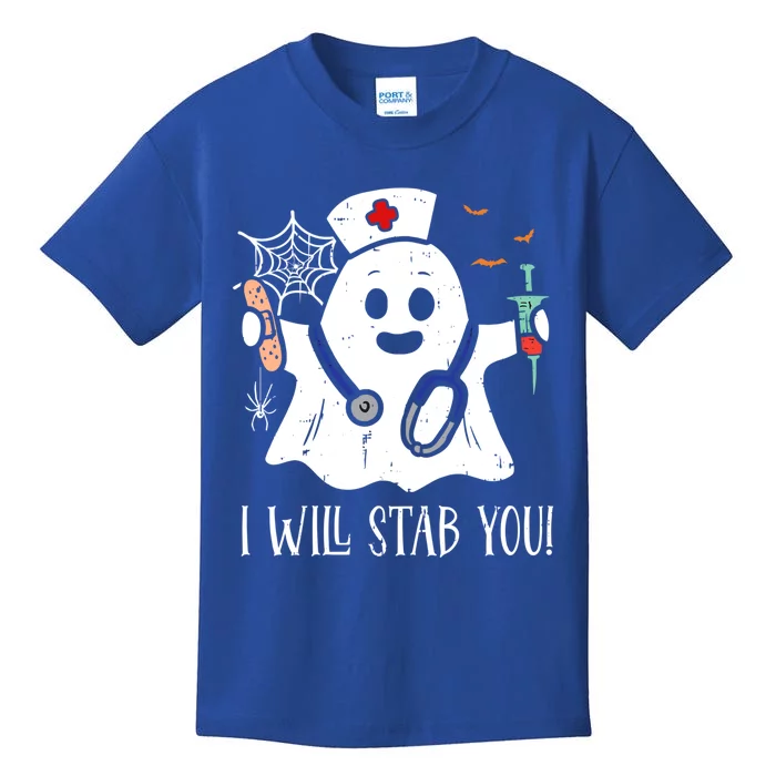 I Will Stab You Ghost Nurse Funny Halloween Item Gift Kids T-Shirt