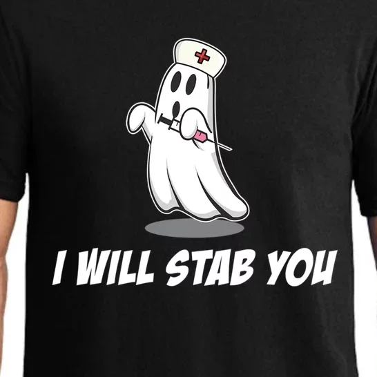 I Will Stab You Nurse Ghost Meaningful Gift Pajama Set