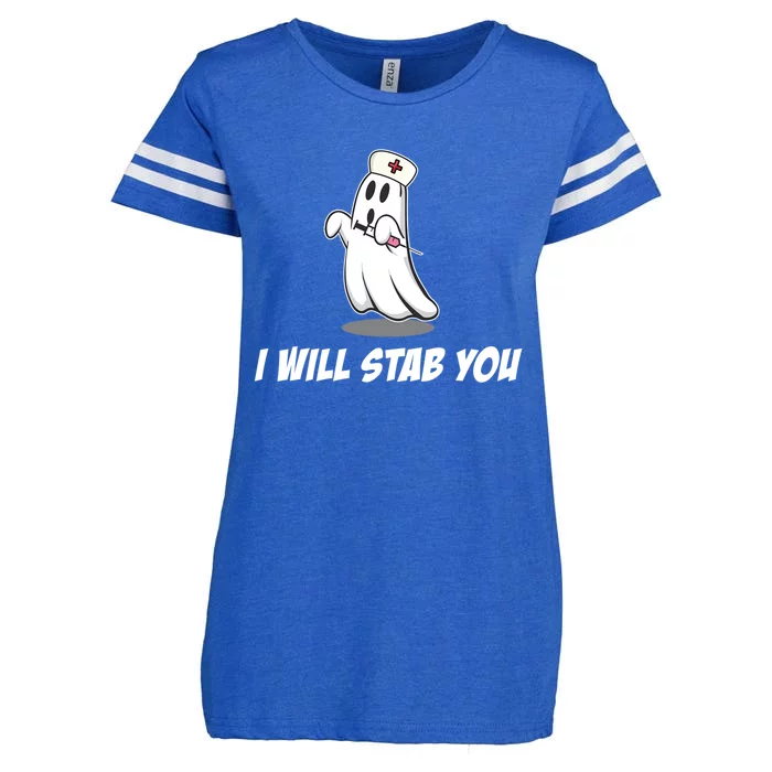 I Will Stab You Nurse Ghost Meaningful Gift Enza Ladies Jersey Football T-Shirt