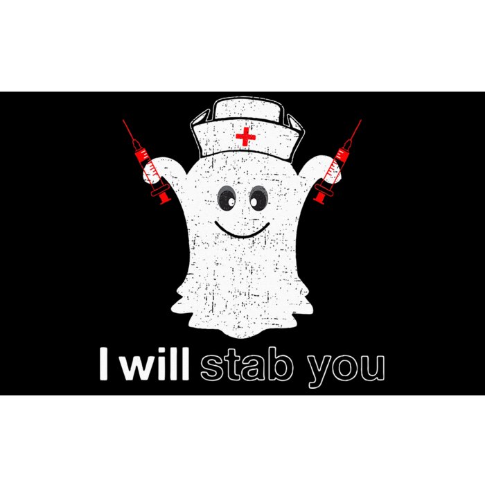 I Will Stab You Ghost Pumpkin Nurse Bumper Sticker