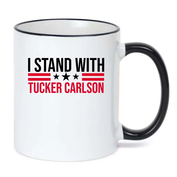 I Stand With Tucker Carlson Black Color Changing Mug