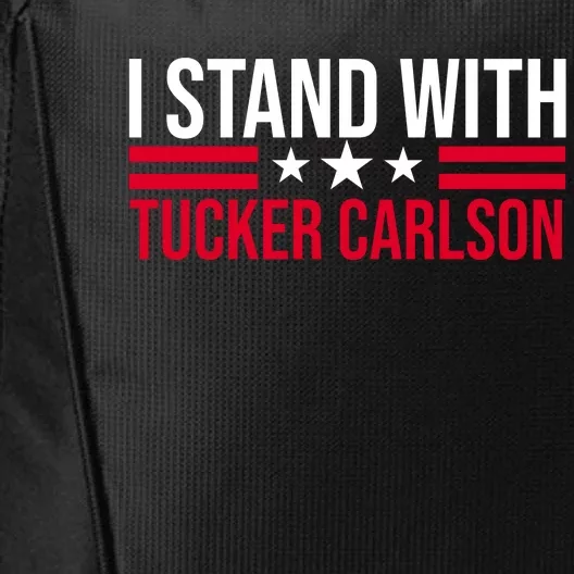 I Stand With Tucker Carlson City Backpack