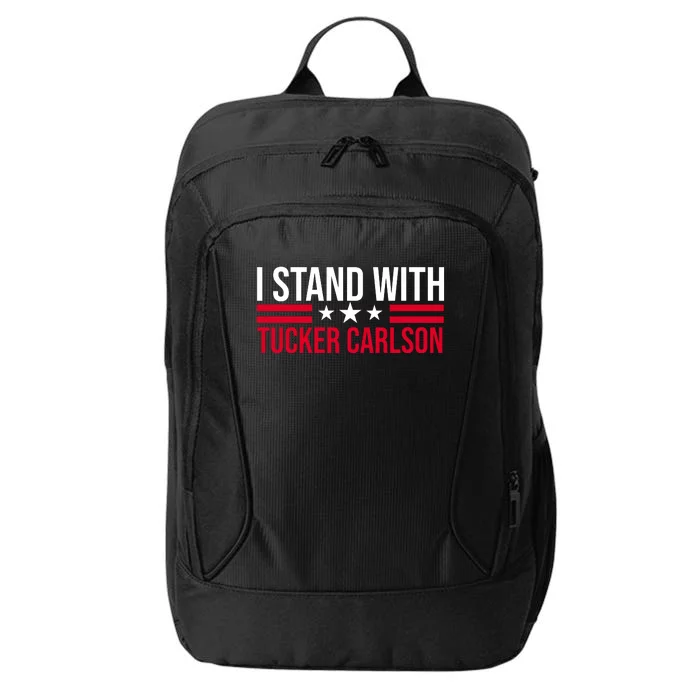 I Stand With Tucker Carlson City Backpack