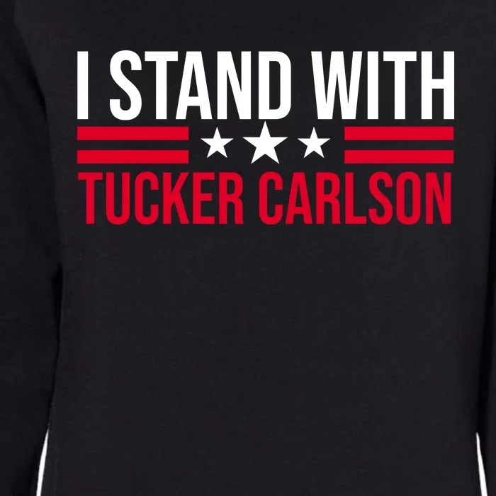 I Stand With Tucker Carlson Womens California Wash Sweatshirt