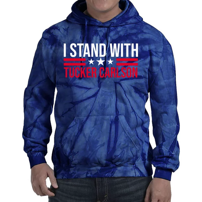 I Stand With Tucker Carlson Tie Dye Hoodie