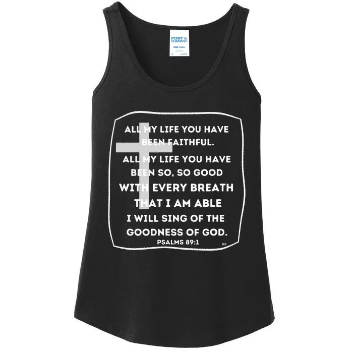 I Will Sing Of The Goodness Of God Church Worship Song Ladies Essential Tank