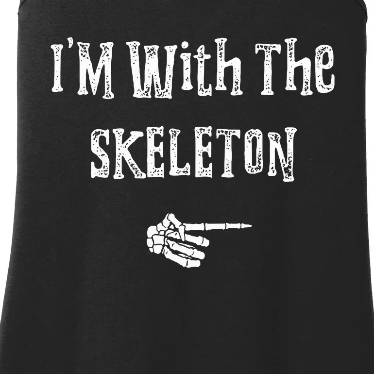 IM With Skeleton Halloween Costume Ladies Essential Tank