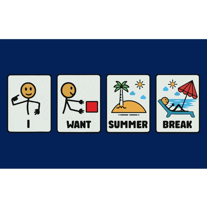 I Want Summer Break Bumper Sticker