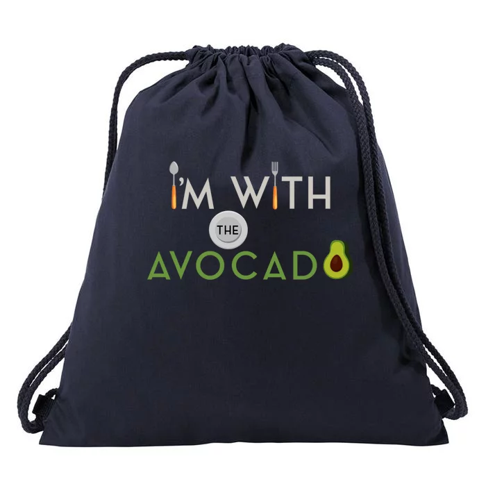 I'm With The Avocado Toast Funny Halloween Costume Gift Drawstring Bag