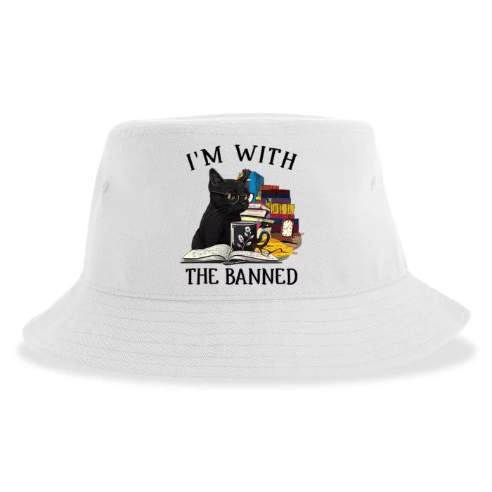 Im With The Banned Read Banned Books Lover BookWorm Sustainable Bucket Hat