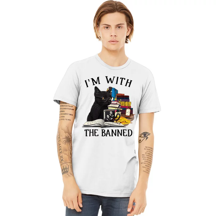 Im With The Banned Read Banned Books Lover BookWorm Premium T-Shirt