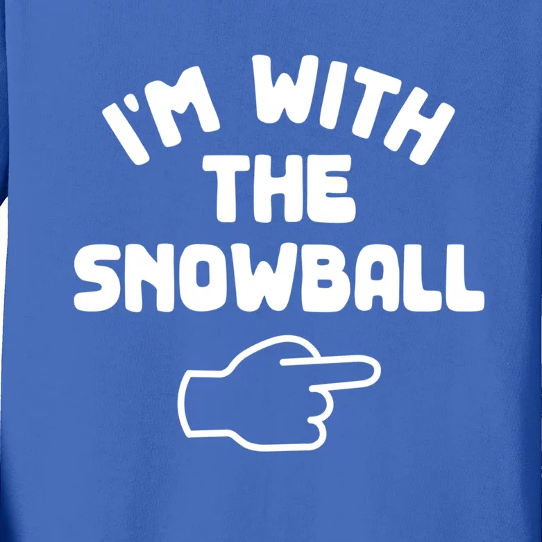 Im With The Snowball Funny Casual Halloween Costume Gift Kids Long Sleeve Shirt