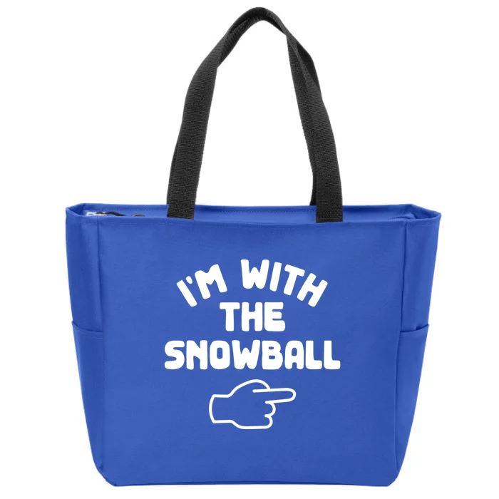 Im With The Snowball Funny Casual Halloween Costume Gift Zip Tote Bag