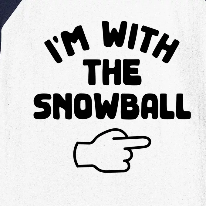 Im With The Snowball Funny Casual Halloween Costume Gift Baseball Sleeve Shirt