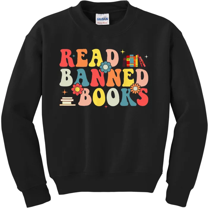 I'm With The Banned Books I Read Banned Books Lovers Kids Sweatshirt